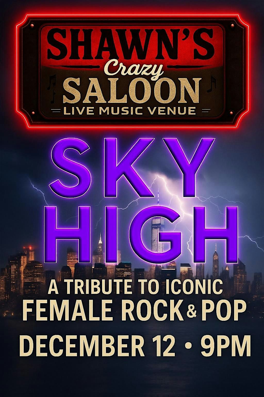 Sky High, 12 December | Event in North Arlington | AllEvents