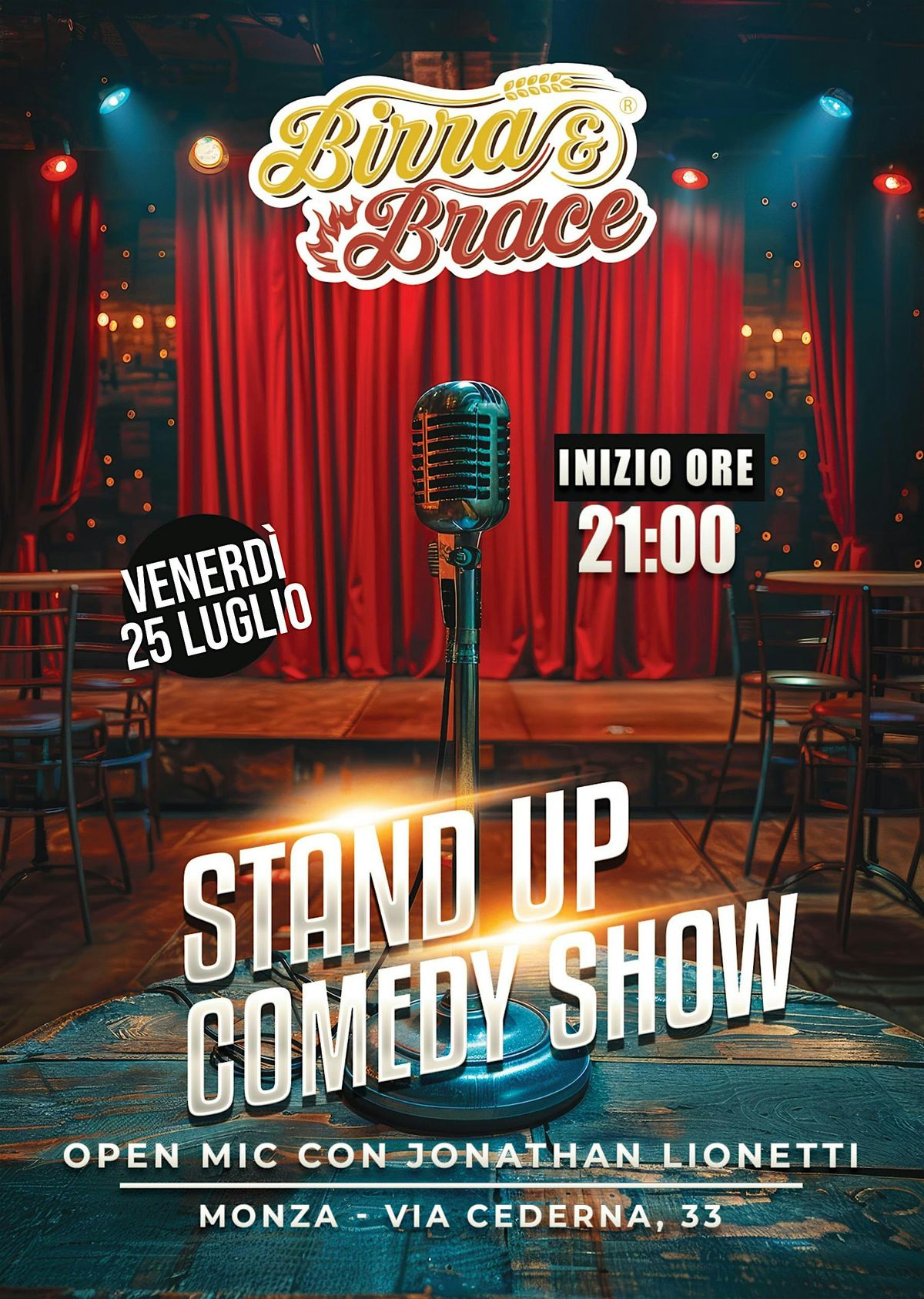 Stand-up Comedy (Open MIC) al Birra&Brace Monza, 4 December | Event in Monza | AllEvents