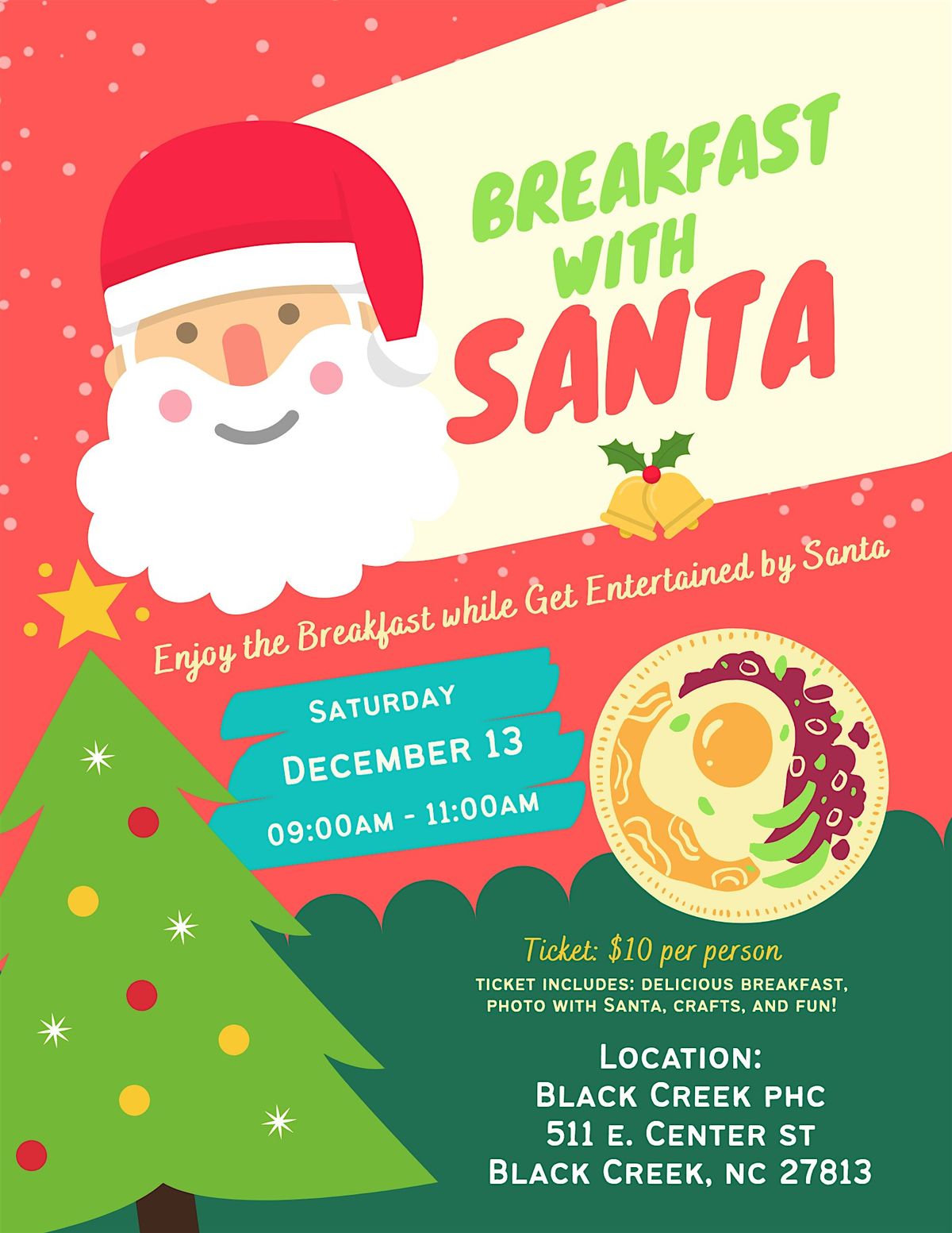 Breakfast with Santa!, 13 December | Event in Black Creek | AllEvents