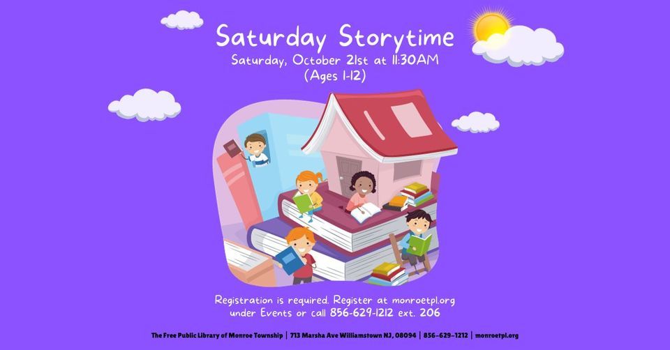 Saturday Storytime, The Free Public Library of Monroe Township