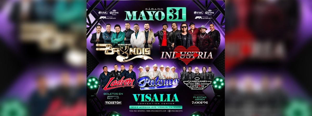 GRUPO BRYNDIS , INDUSTRIA DEL AMOR Y MAS , 31 May | Event in Visalia | AllEvents