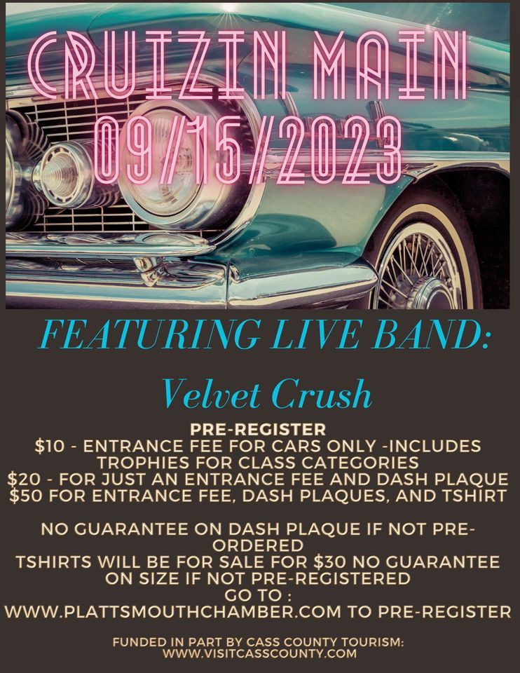 Cruizin Main Car Show, Plattsmouth Nebraska Main Street, September 15