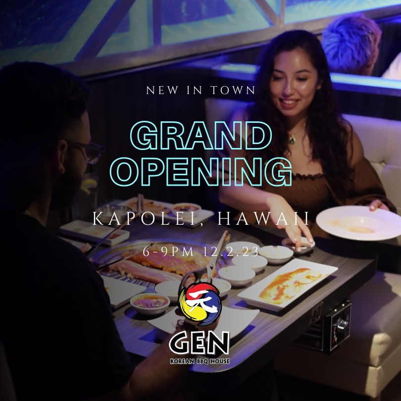 Grand Opening, 915431 KAPOLEI PARKWAY SUITE 1103 (J106) KAPOLEI HI 96707, 2 December 2023