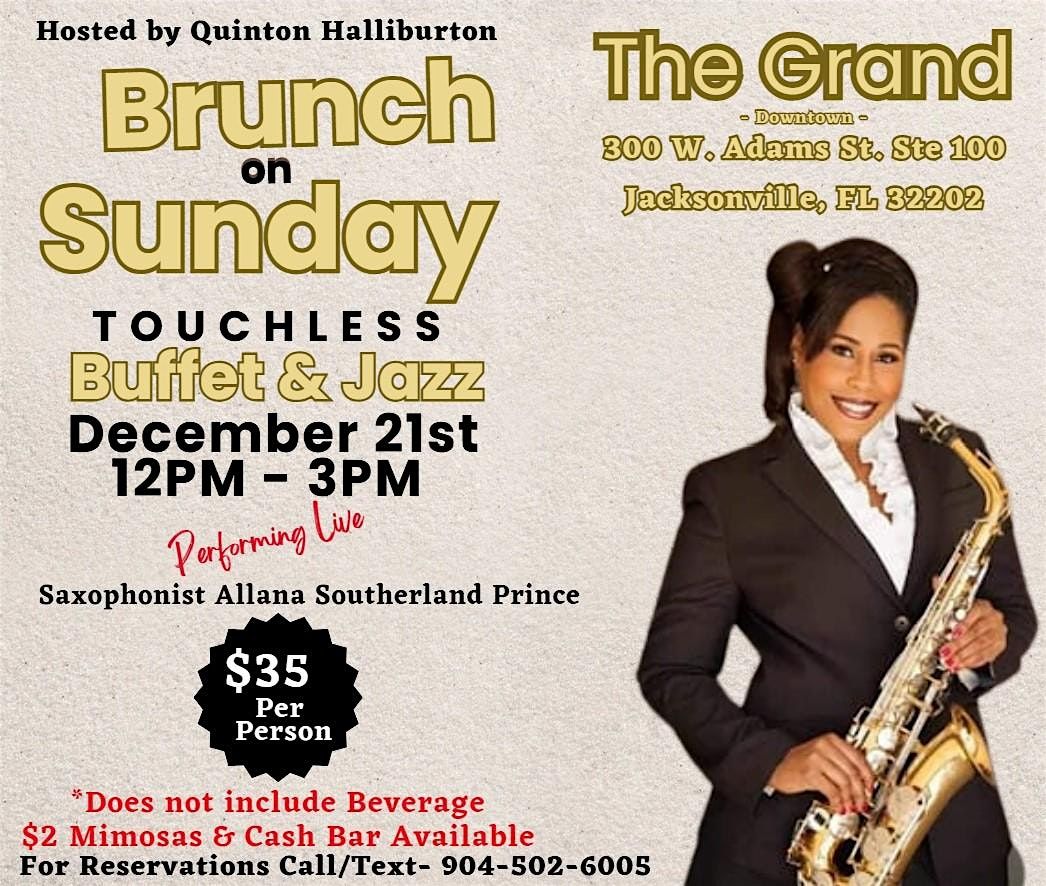 Brunch On Sunday Touchless Buffet & Jazz, 21 December | Event in Jacksonville | AllEvents
