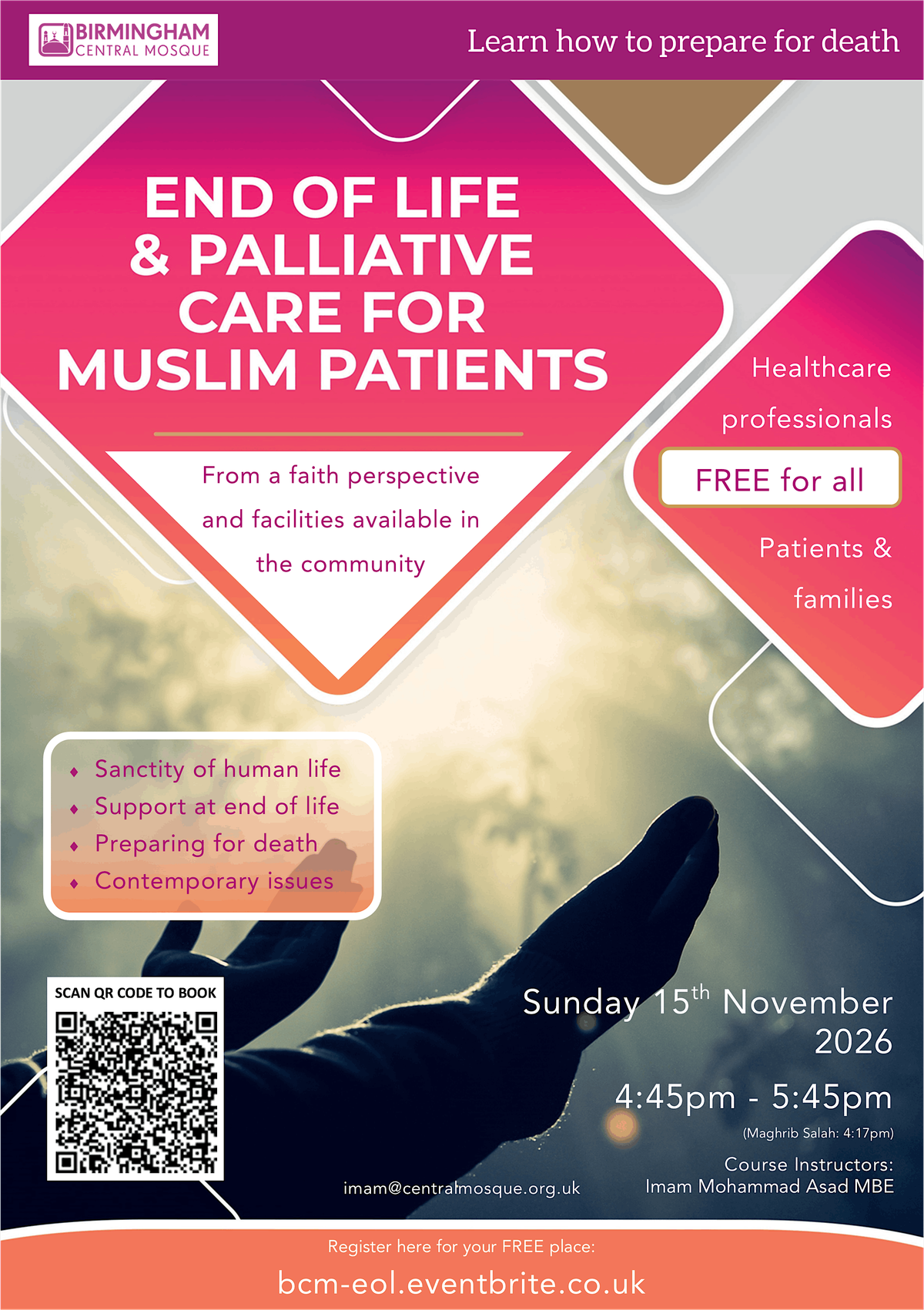 End of Life and Palliative Care  Workshop, 15 November | Event in Birmingham | AllEvents