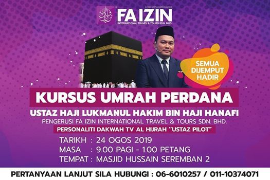 Kursus Umrah Perdana Bersama Ustaz Lukman, Masjid Hussain