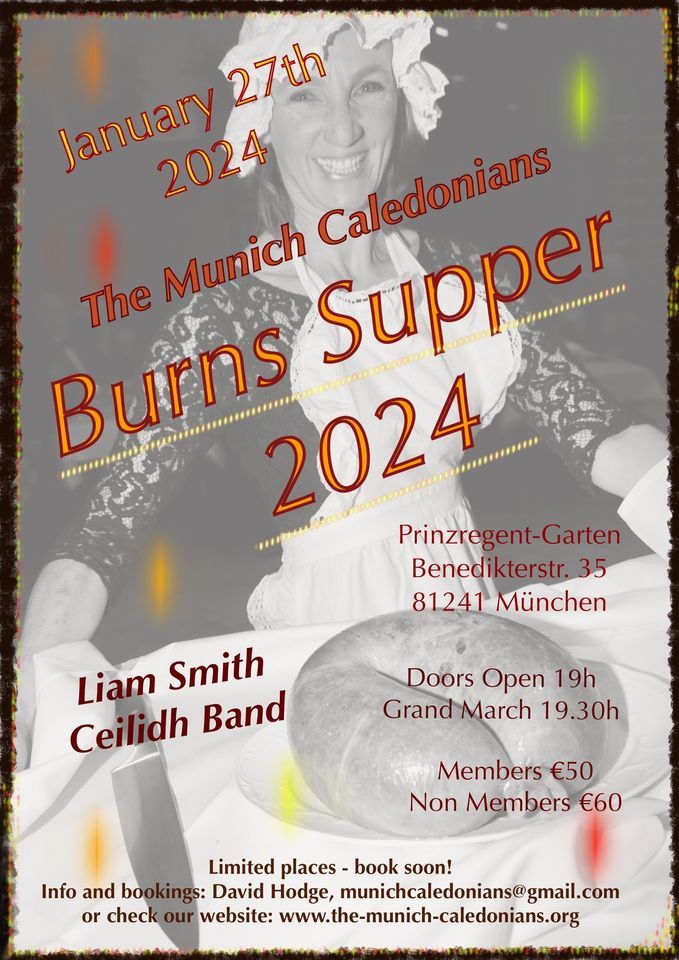 Burns Supper 2024, Prinzregent Garten, Benedikterstraße 35, 81241