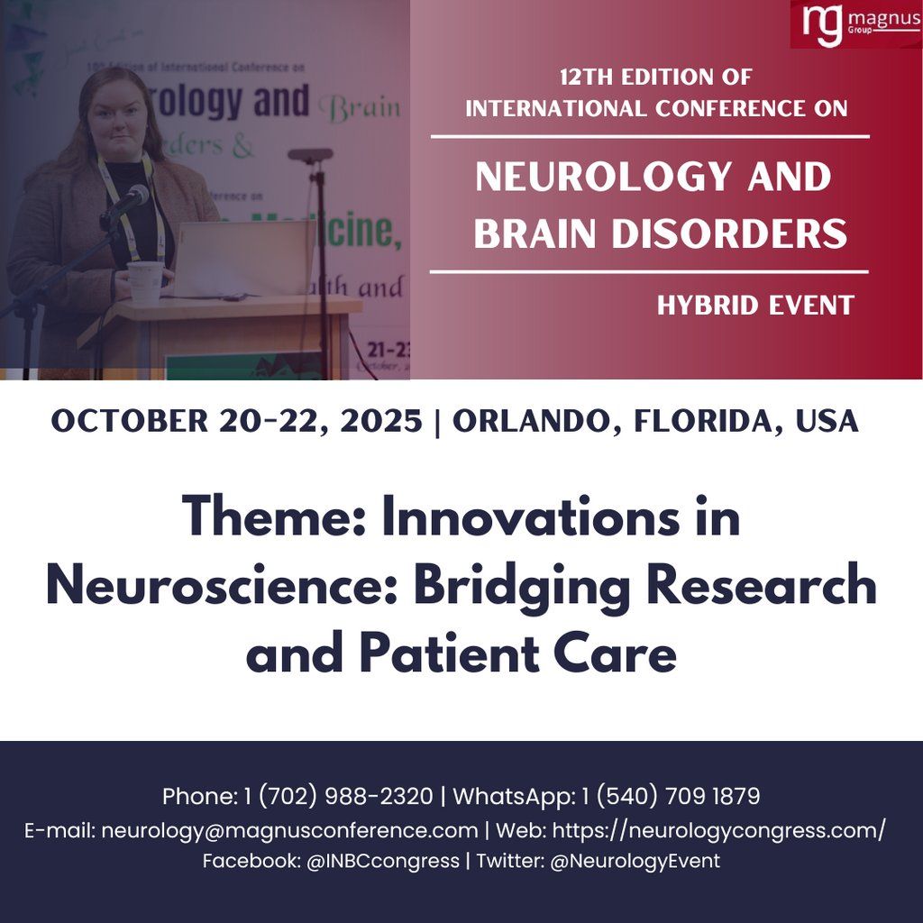 International Conference on Neurology and Brain Disorders, 20 October | Event in Dumfries | AllEvents