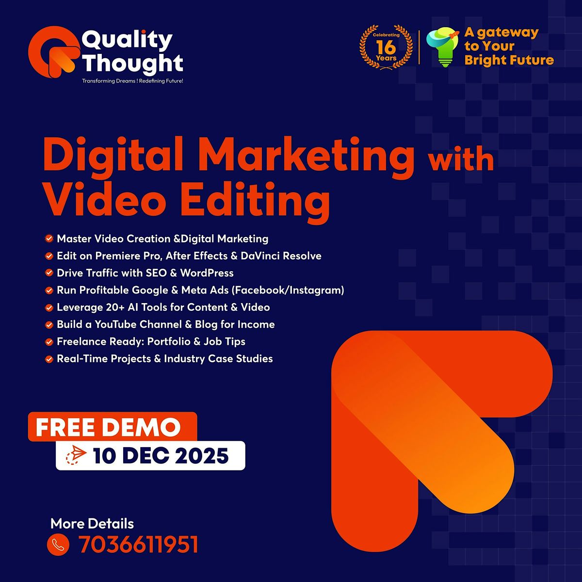 Free Demo on Digital Marketing with Video Editing Training – 10 Dec 2025 | Event in Hyderabad | AllEvents