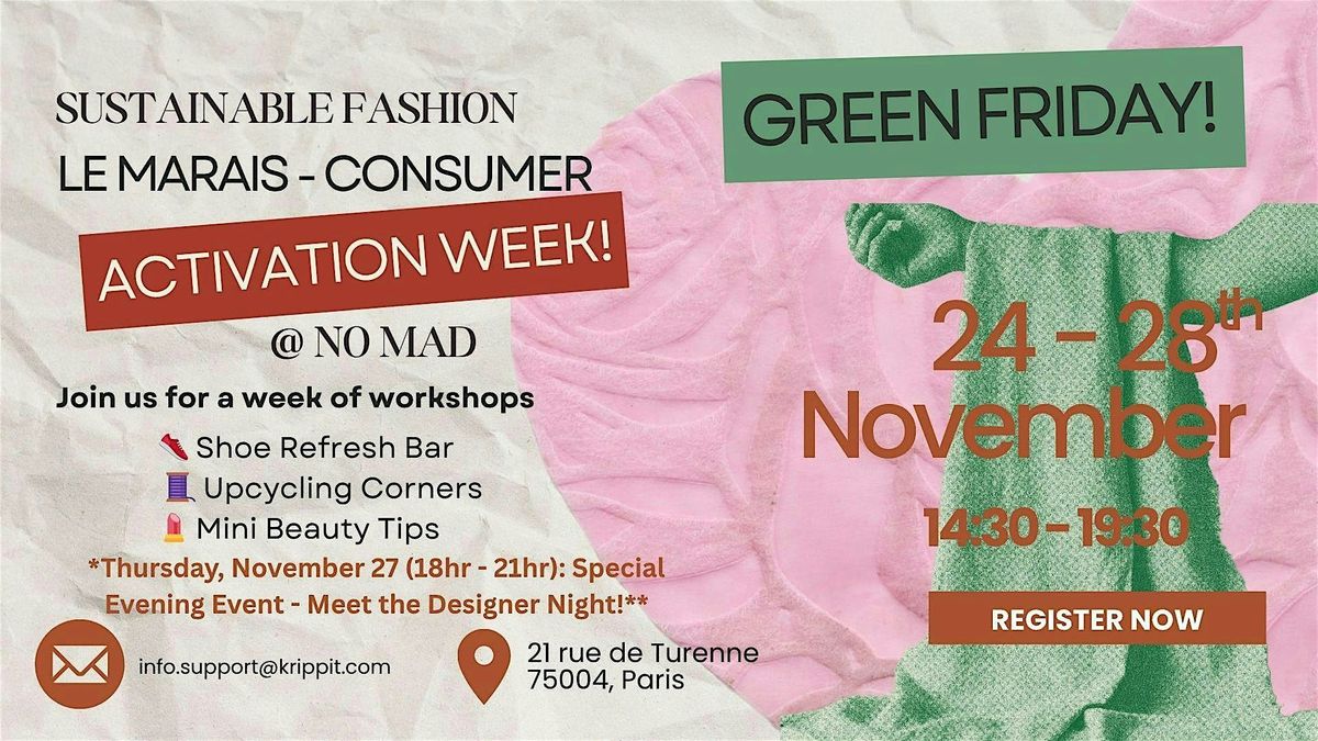 Paris Green Friday - Fashion Style Salon & Workshops in Le Marais | Event in Paris | AllEvents