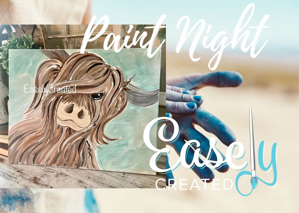Sip and Paint Highland Cow Paint Night, Easely Created Winchester, June