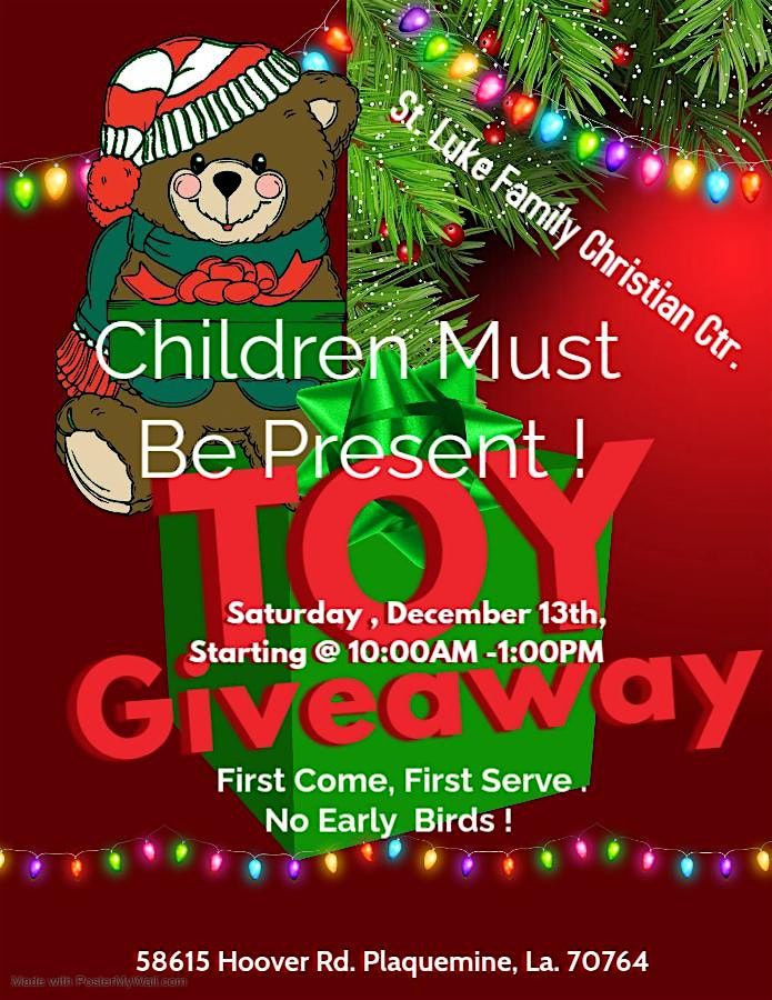 Toy Giveaway, 13 December | Event in Plaquemine | AllEvents