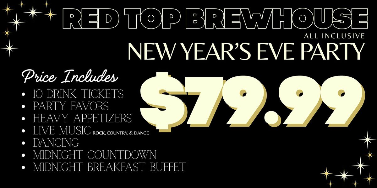 Red Top Brewhouse New Year's Eve Party, 31 December | Event in Acworth | AllEvents