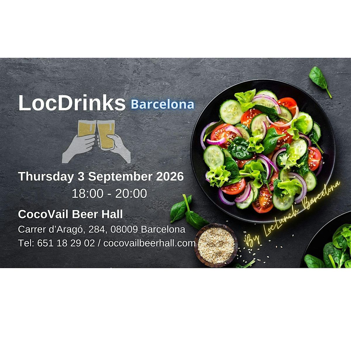 LocLunch Barcelona - join us on Thursday 3 September at the beer hall!