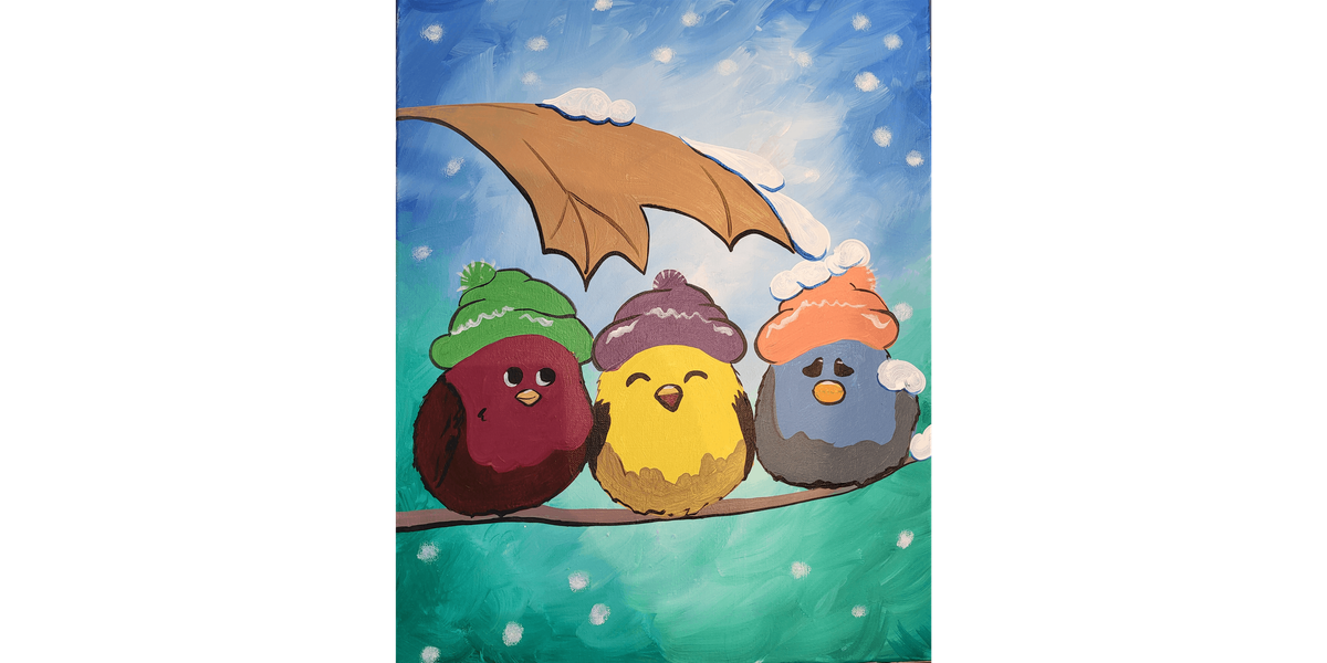 Snow Birds - Paint and Sip in Phoenix | Classpop!™, 2 January | Event in Gilbert | AllEvents