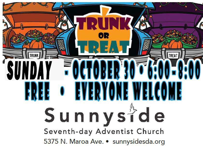 Sunnyside Fall Trunk or Treat, Fresno Sunnyside SDA Church, October 30 2022 AllEvents.in