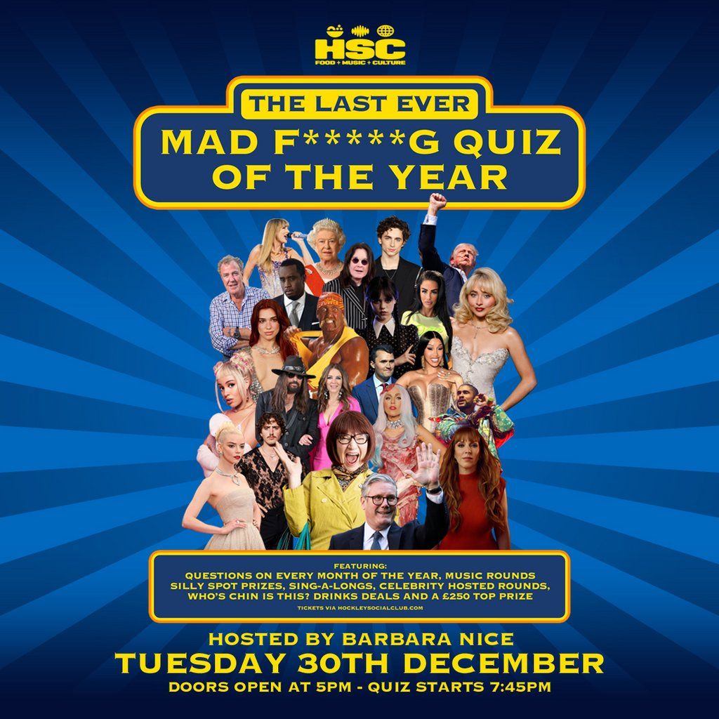 The (Last Ever) Mad F****** Quiz of the Year!, 30 December | Event in Birmingham | AllEvents