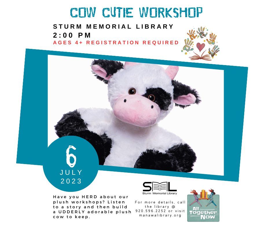 Cow Cutie Sturm Memorial Library, Manawa, 6 July 2023