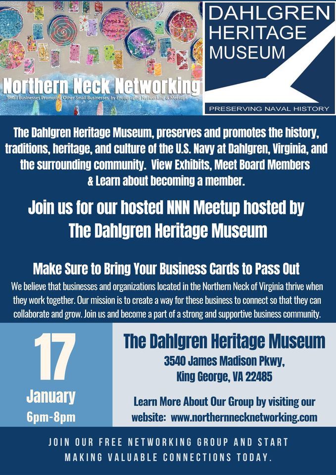 NNN Meetup at The Dahlgren Heritage Museum, Dahlgren Heritage Museum