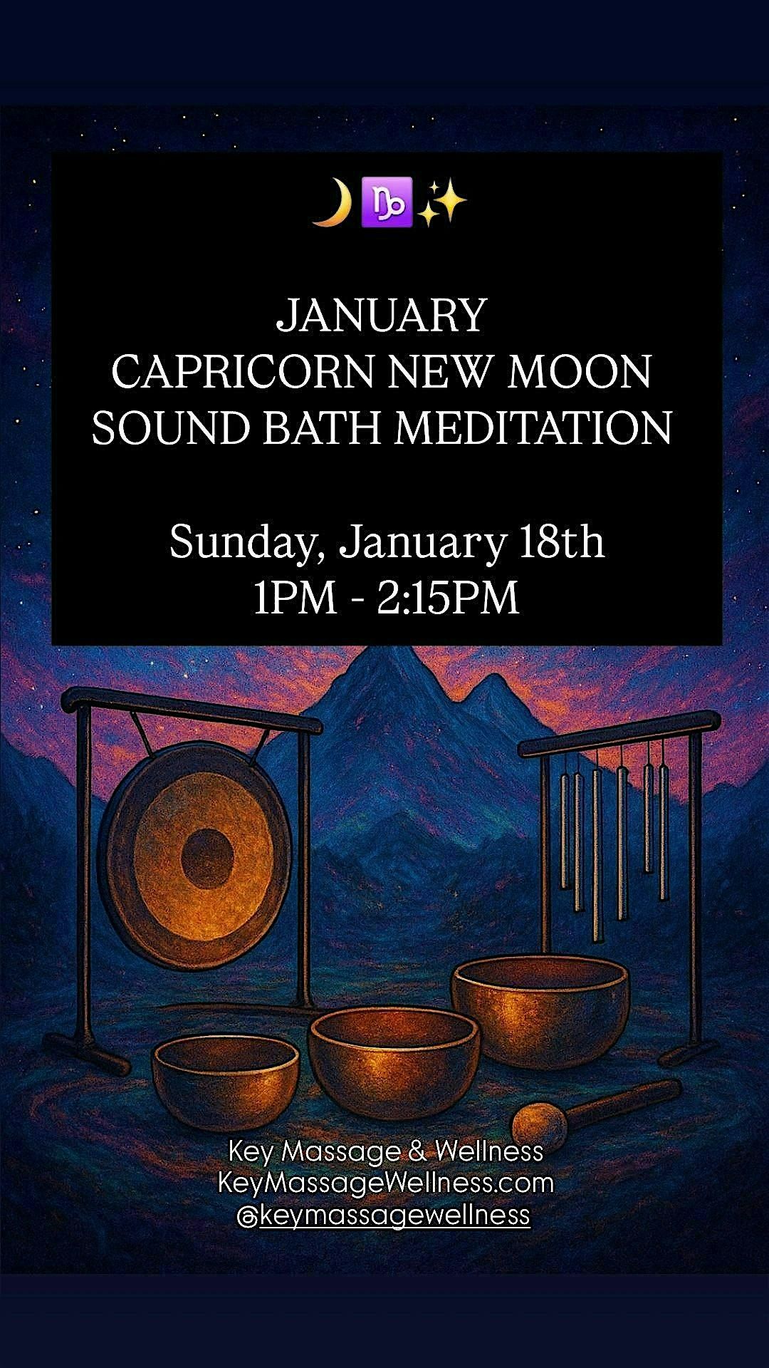 January: Capricorn New Moon Sound Bath Meditation, 18 January | Event in Milan | AllEvents