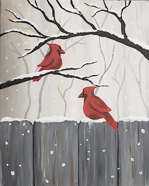 Paint these beautiful Red Robins at our painting event in Lincoln., 14 December | Event in Lincoln | AllEvents