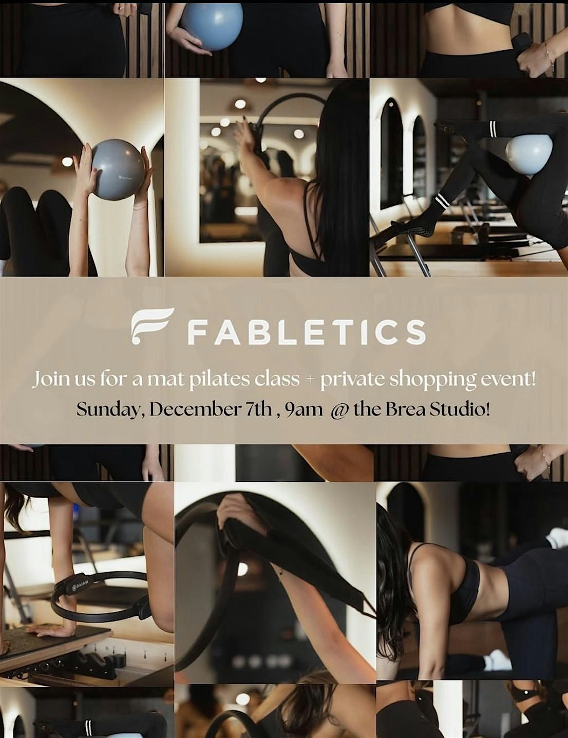 Pialtes + Fabletics!!, 7 December | Event in Brea | AllEvents