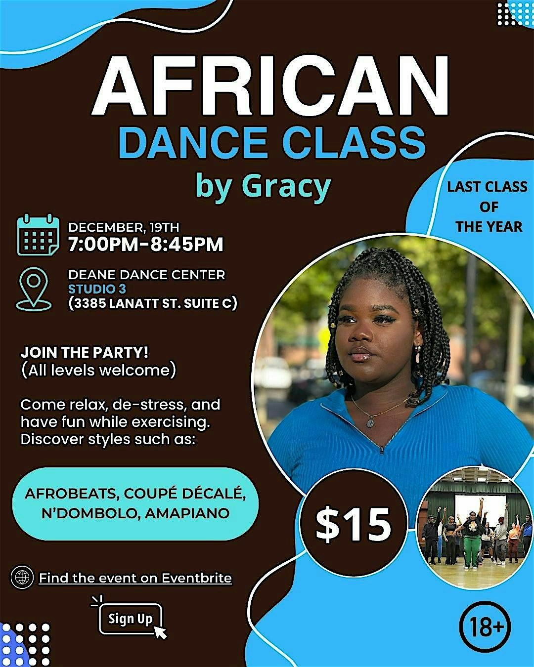 African Dance Class by Gracy, 19 December | Event in Sacramento | AllEvents