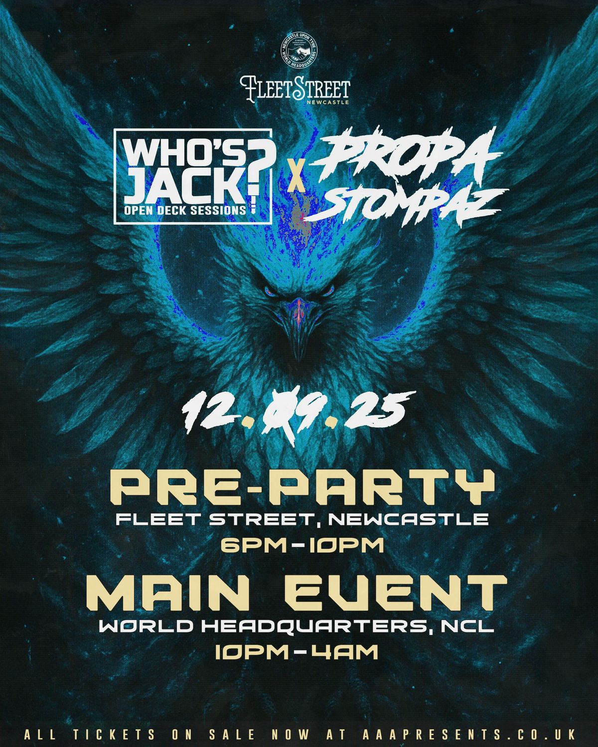 WHOS JACK? X PROPA STOMPAZ // Pre-Party &amp; Main Event // Fleet Street &amp; WHQ, 12 September | AllEvents