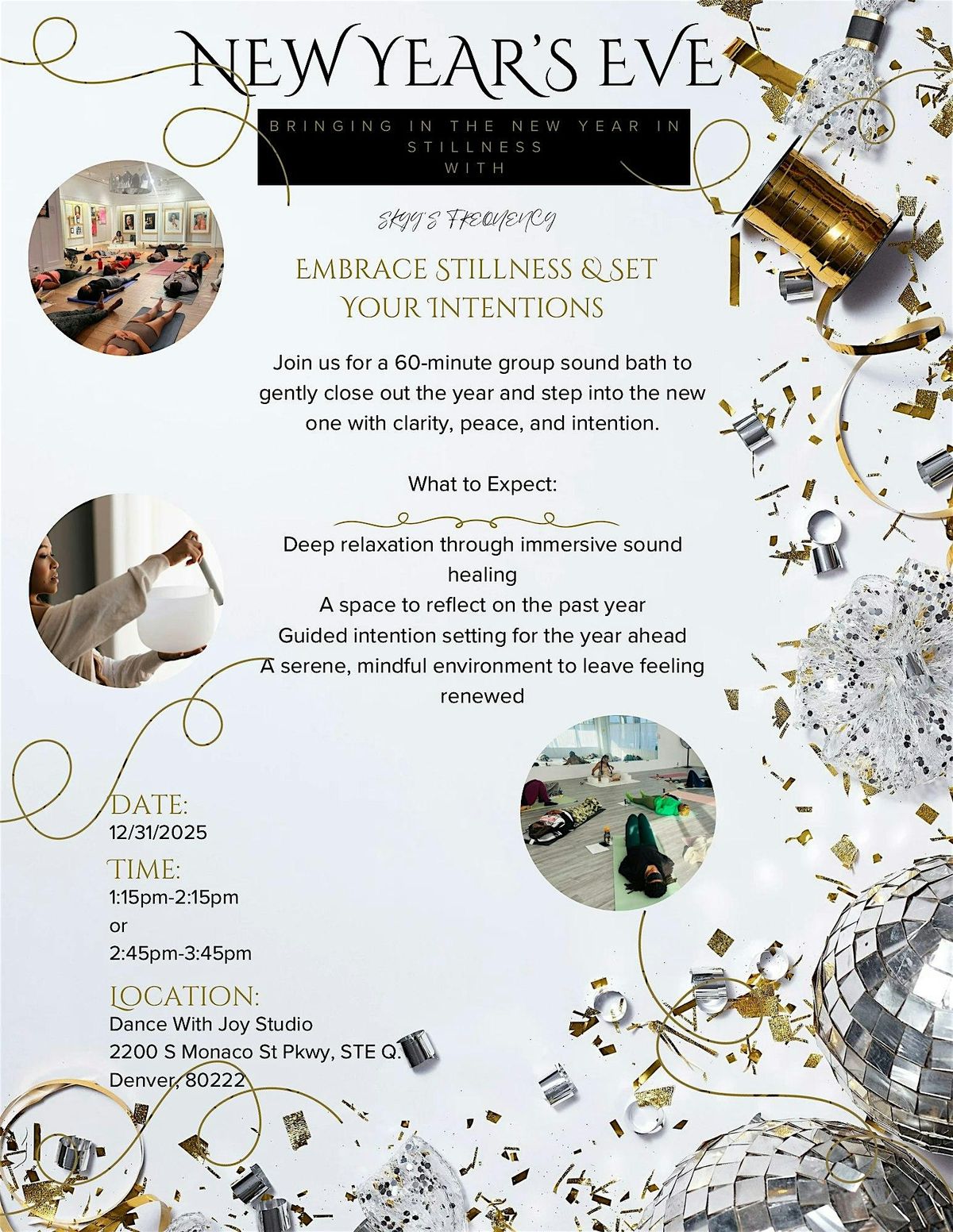 Bringing in the New Year In Stillness, 31 December | Event in Denver | AllEvents