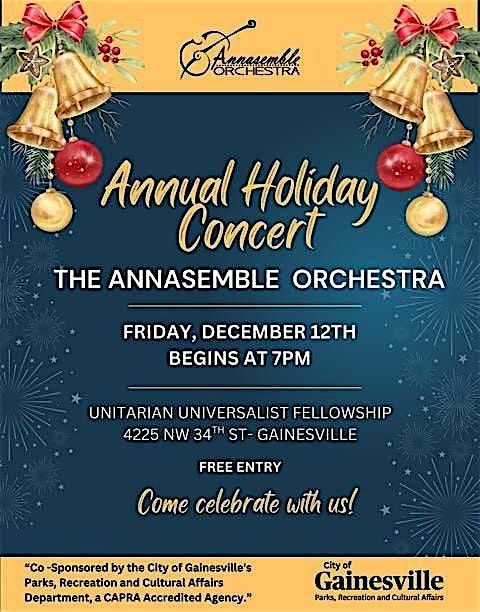 Annasemble Community Orchestra Holiday Concert, 12 December | Event in Gainesville | AllEvents