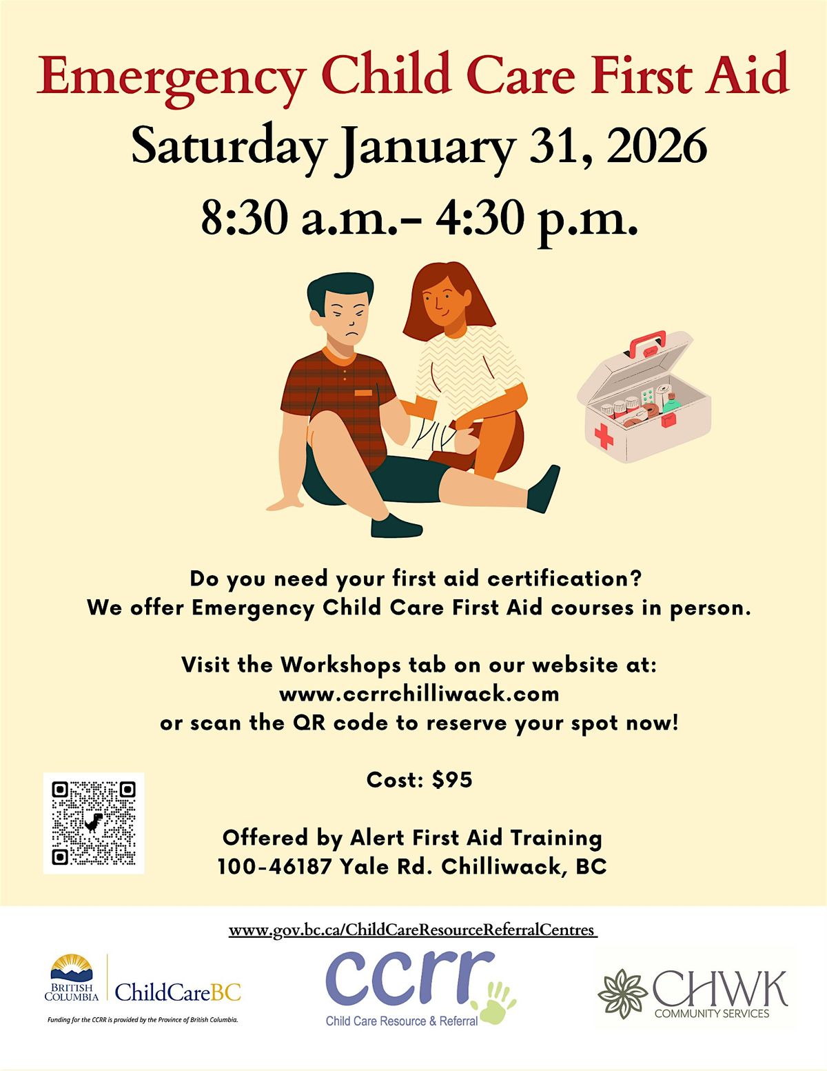 Emergency Child Care First Aid, 31 January | Event in Chilliwack | AllEvents