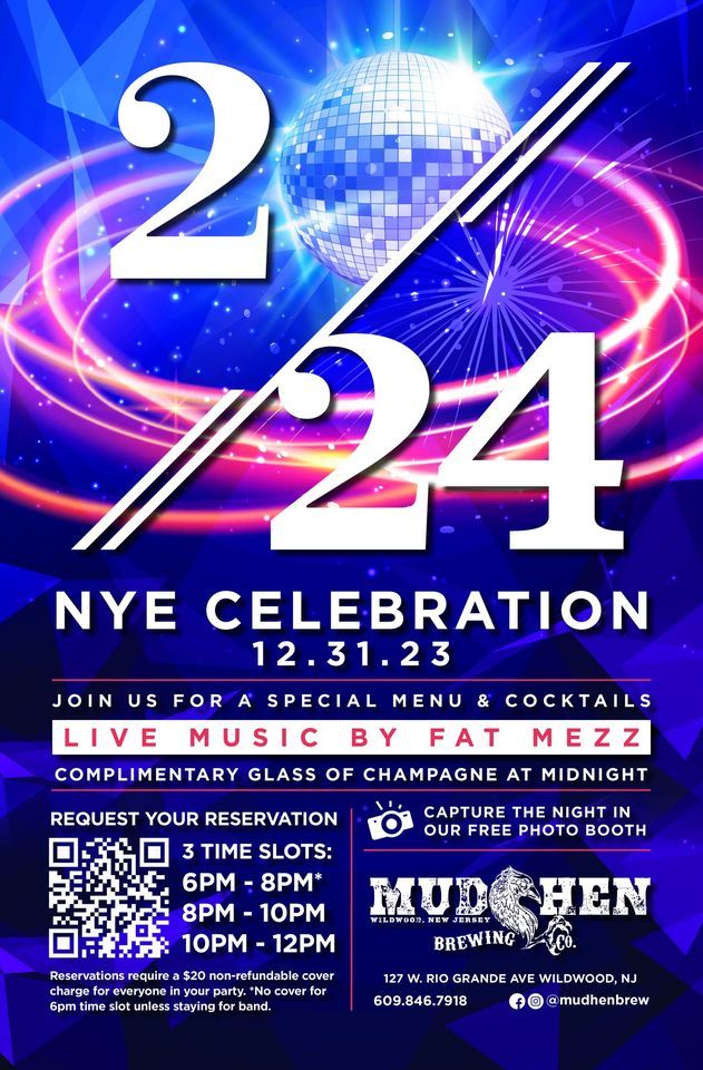 New Years Eve 2025 with Fat Mezz LIVE, MudHen Brewing Company, Wildwood