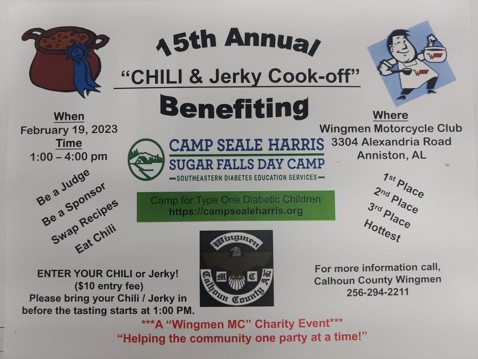 15th Annual Chili & Jerky CookOff, 3304 Alexandria Rd, Anniston, AL