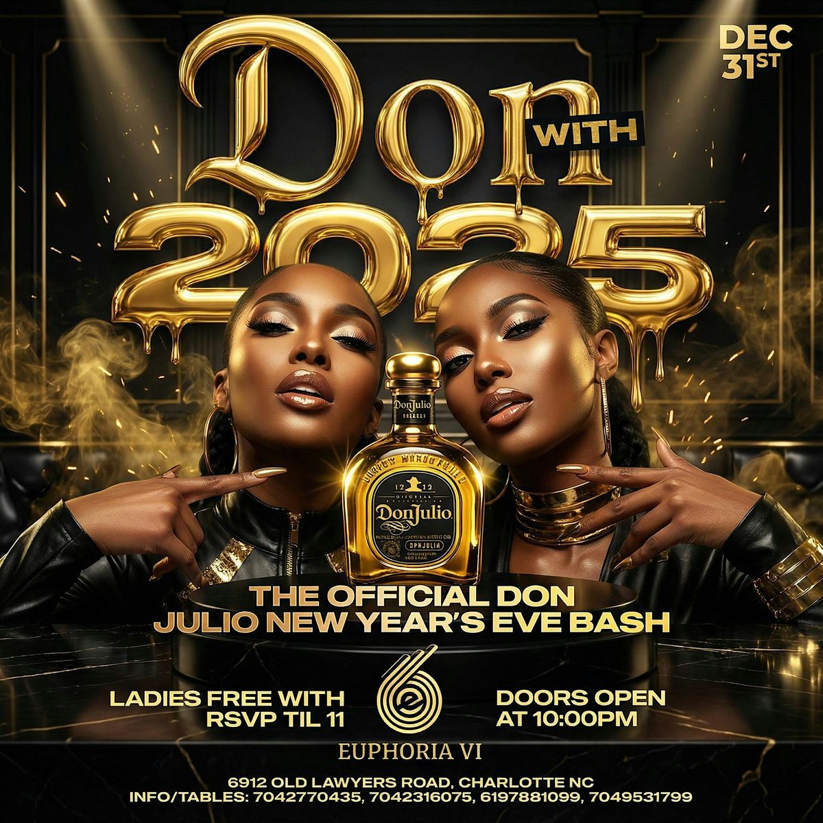 DON w/ 2025 *Official Don Julio NYE Bash, 31 December | Event in Charlotte | AllEvents
