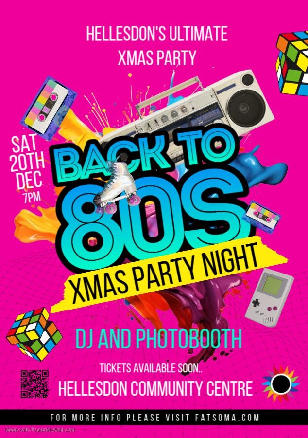 Hellesdon Xmas 80's Party, 20 December | Event in Costessey | AllEvents