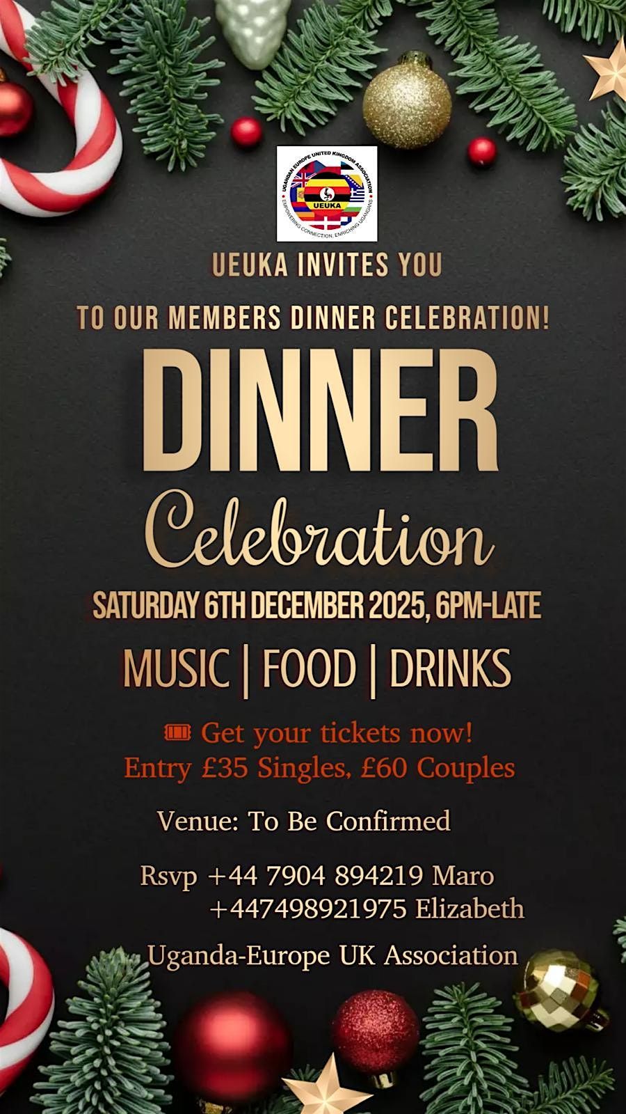 UEUKA MEMBERS DINNER AND CELEBRATION DEC 2025, 6 December | AllEvents