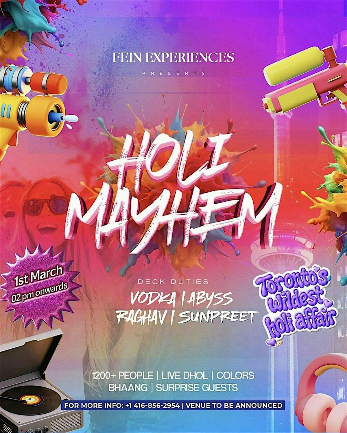 Holi Mayhem | Wildest Holi Affair in Toronto | 1200+ People