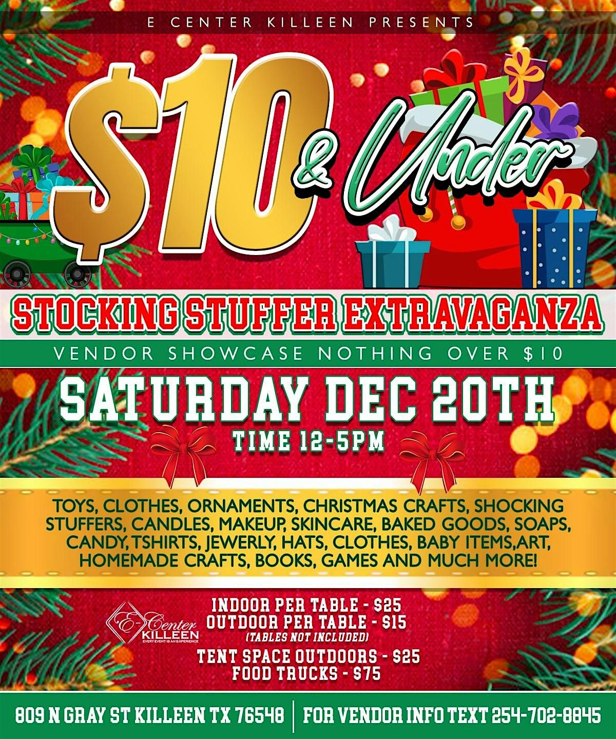 Stocking Stuffer Vendor Mart ($10 & Below), 20 December | Event in Killeen | AllEvents