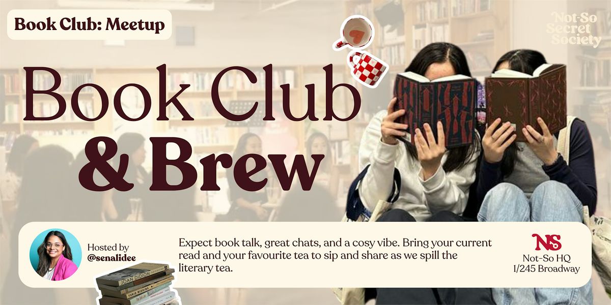 Book Society: Book & Brew 14th Dec | Not-So Secret Society, 14 December | Event in Glebe | AllEvents