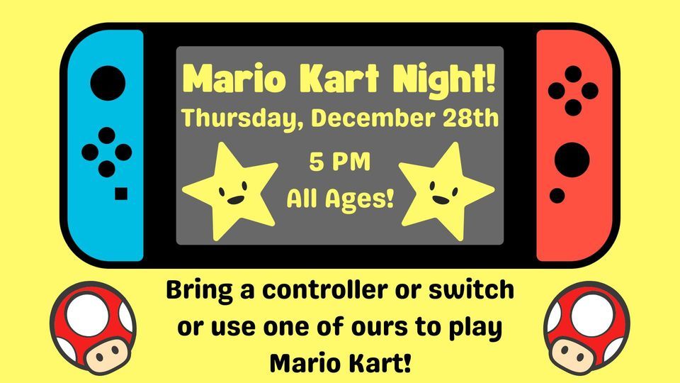 Mario Kart Night at the Library, Robesonia Community Library, December