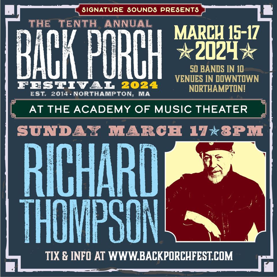 Richard Thompson Back Porch Festival 2024, Academy of Music Theatre