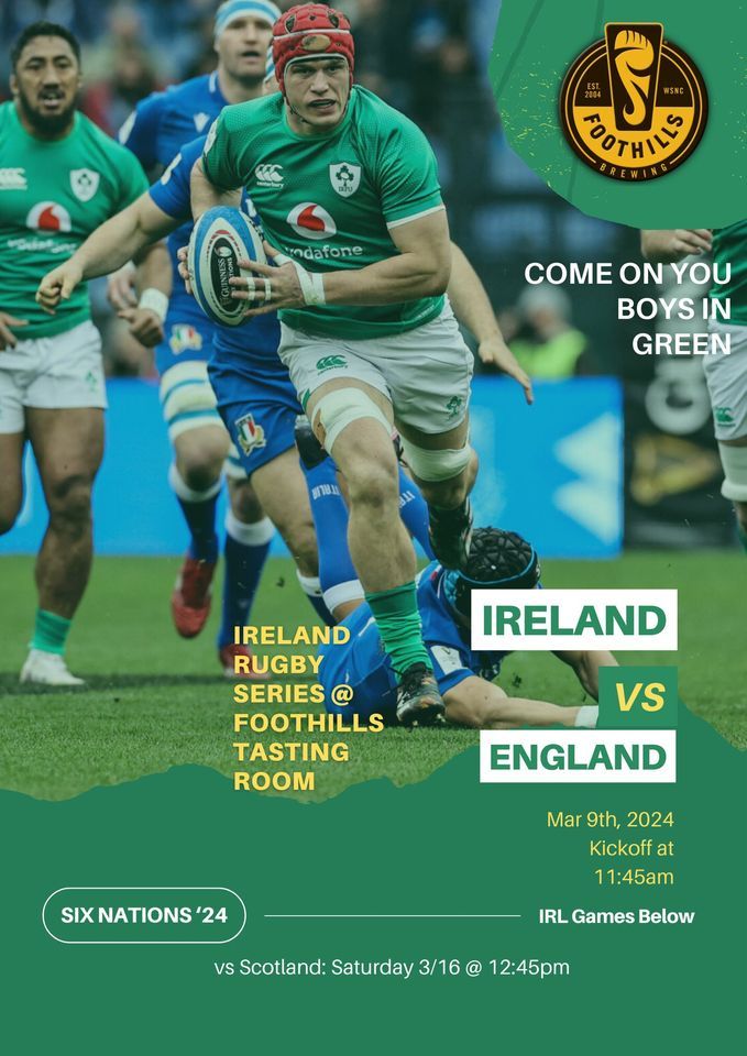 Ireland Rugby Series Foothills Tasting Room, Foothills Brewing