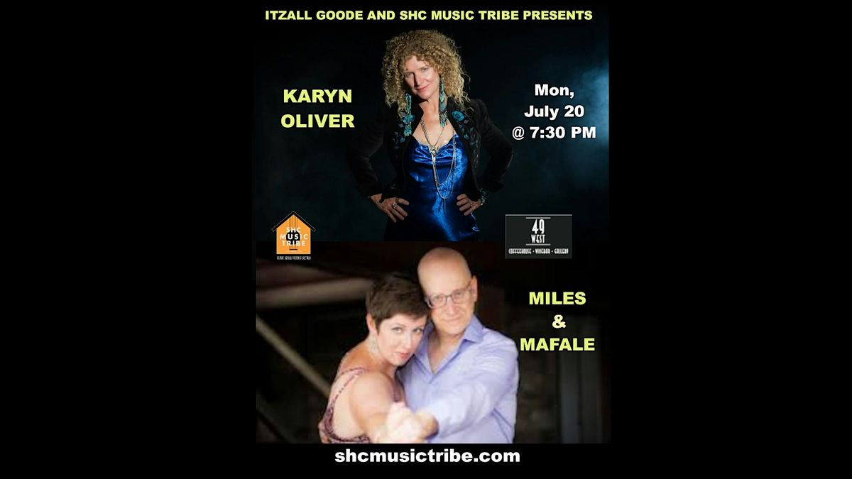 Karyn Oliver and Miles & Mafale in Annapolis, 20 July | Event in Annapolis | AllEvents