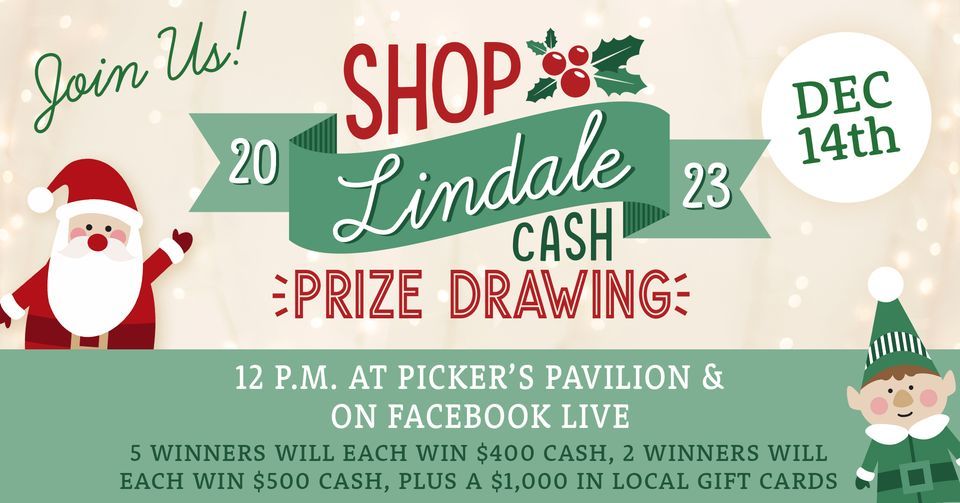 Shop Lindale Cash Prize Drawing 4, December 14 2023 Online Event