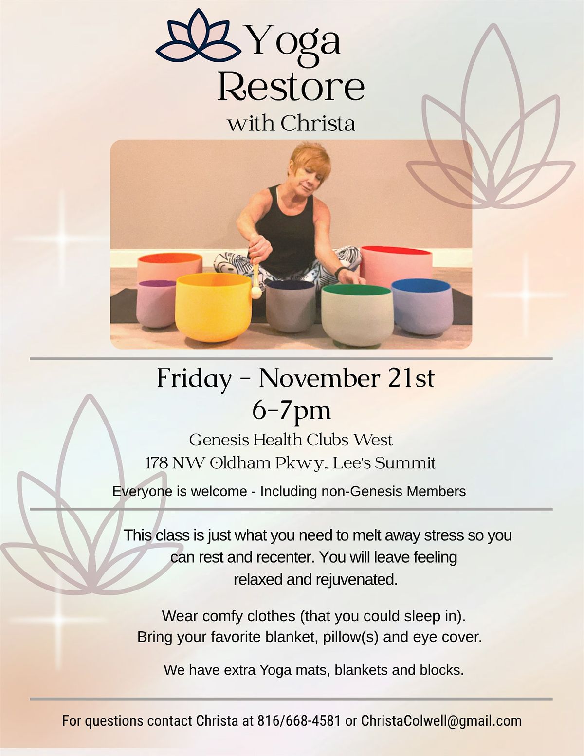 Yoga Restore With Christa, 178 Oldham Pkwy, Lee's Summit, 21 November ...