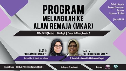 Melangkah Ke Alam Remaja Surau Al Mizan Presint 8 Putrajaya March 7 2020 Allevents In