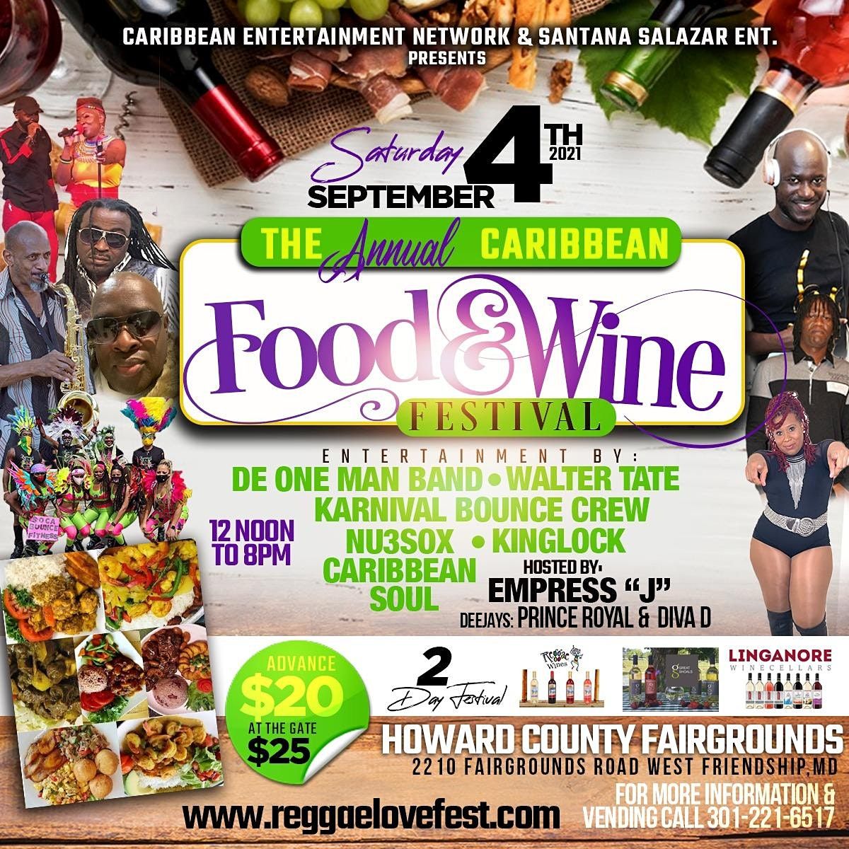Caribbean Food And Wine Festival Howard County Fairgrounds West Friendship September 4 2021 Allevents In Linganore Winery Events 2022