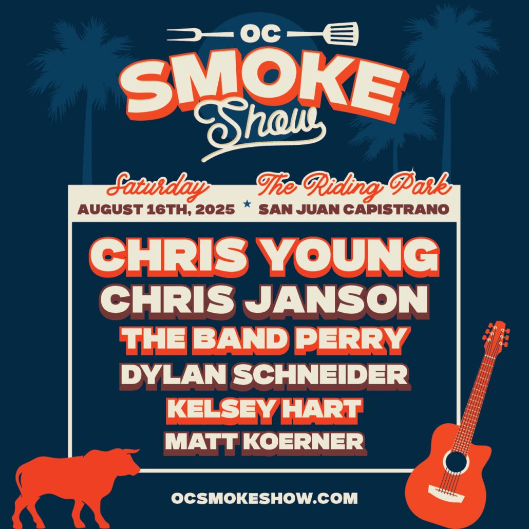 OC Smoke Show: Chris Young  Chris Janson  The Band Perry & Dylan Schneider, 15 August | Event in San Juan Capistrano