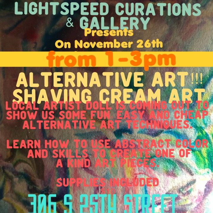 Shaving Cream Art, Lightspeed Curations, Colorado Springs, November 26