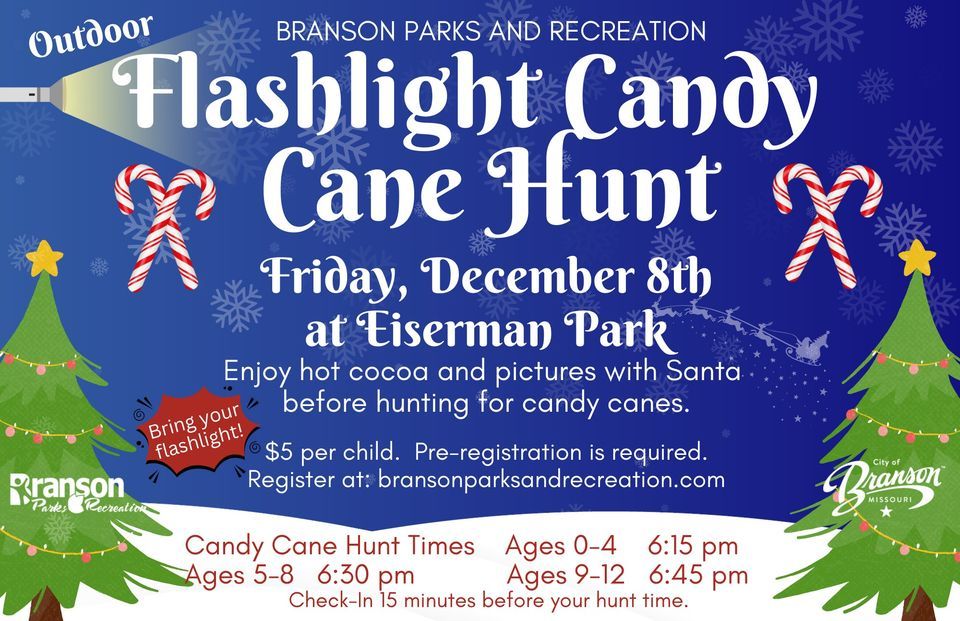 Flashlight Candy Cane Hunt, Eiserman Park, Rockaway Beach, December 8